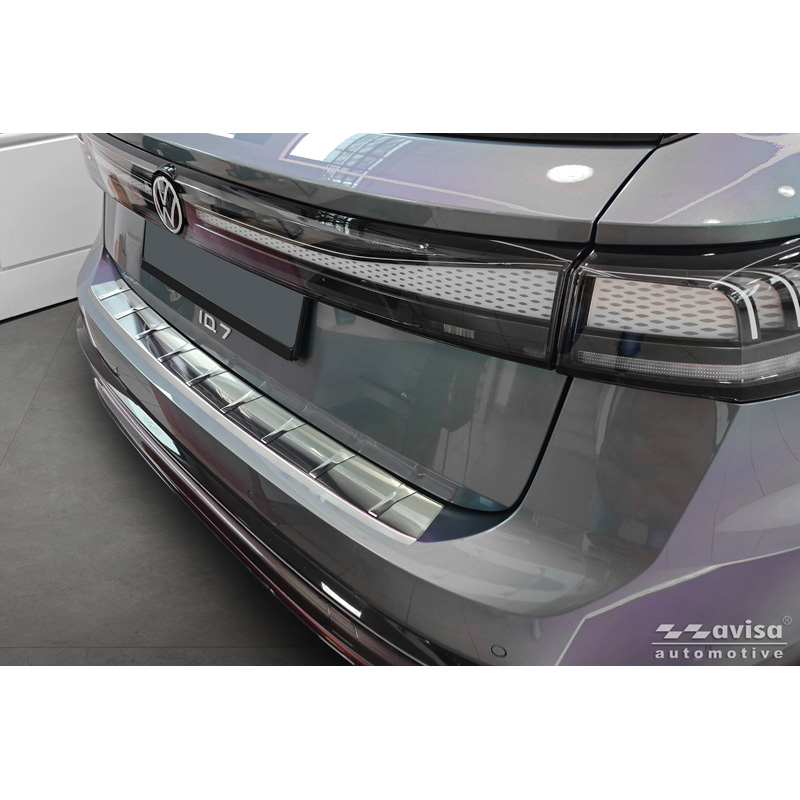Stainless Steel Rear bumper protector  Volkswagen ID.7 Tourer 2024- 'Ribs'
