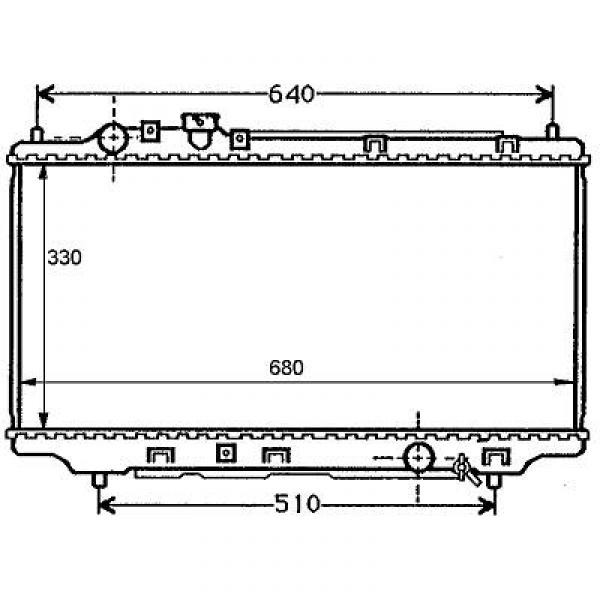 Radiator Mazda 323TYPE:BA 94-98 325x670 1.3-1.8TYPE:BA