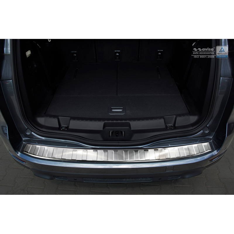 Stainless Steel Rear bumper protector  Ford S-Max II 2015- 'Ribs'