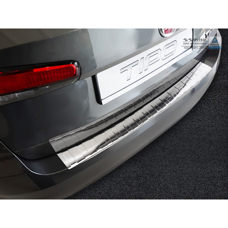 Stainless Steel Rear bumper protector  Fiat Tipo SW 2016-2020 & FL 2020- + Tipo SW Cross 2022- 'Ribs'