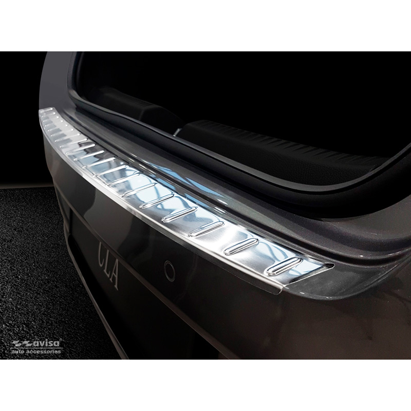 Stainless Steel Rear bumper protector  Mercedes CLA II (X118) Shooting Brake 2019- 'Ribs'