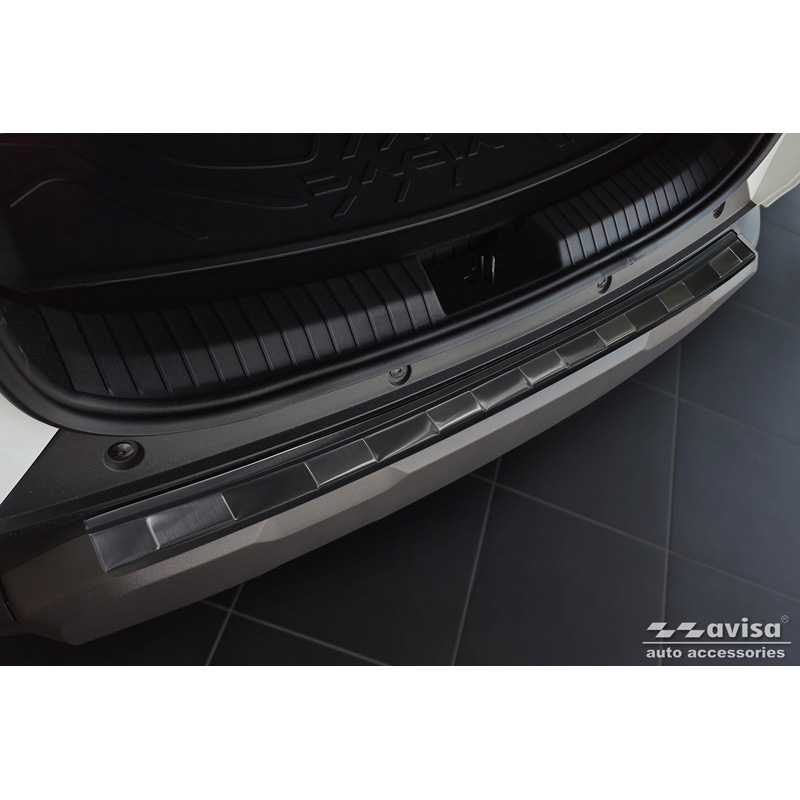 Black Stainless Steel Rear bumper protector  Dacia Duster III 2024- 'Ribs'