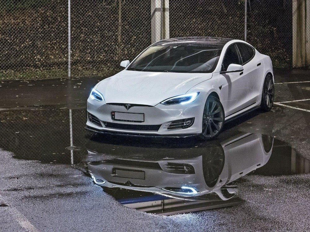 Zijskirts Tesla Model S Facelift Gloss-Black