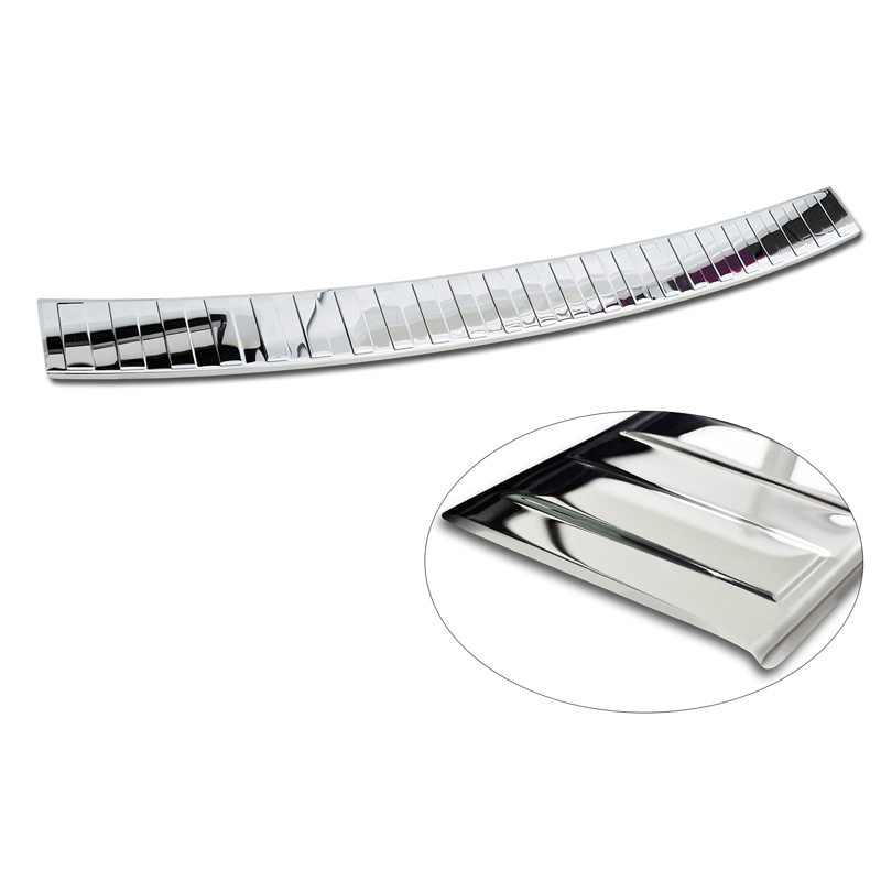 Chrome Stainless Steel Rear bumper protector  Skoda Superb Combi 2015-2019 incl. Facelift 2019-2024 & Scout 'Ribs'