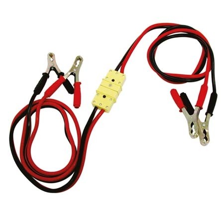 BOOSTER CABLES WITH SAFETY CONNECTOR