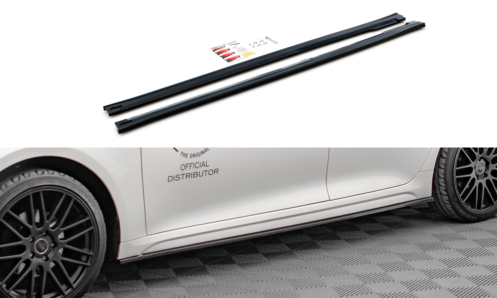 Zijskirts Kia Optima Mk4 Maxton glans zwart
