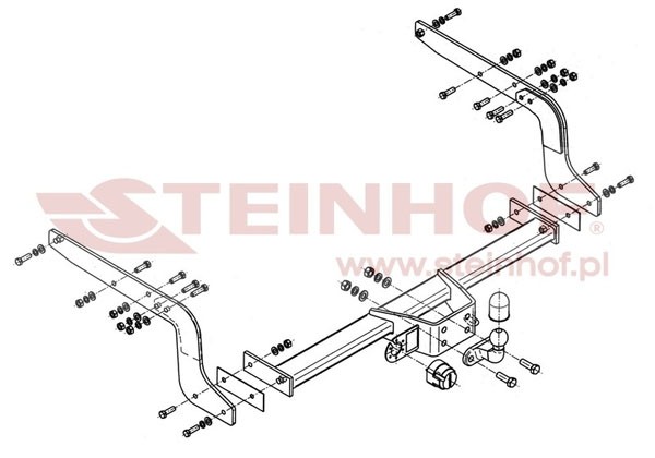 Trekhaak Nissan NP300 Pickup (bumper met treeplank) 2008-....
