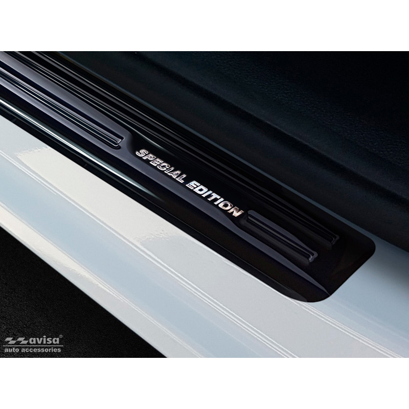 Black Stainless Steel Door sill protectors  Peugeot 508 II Sedan/SW 2019- 'Special Edition' - 4-pieces