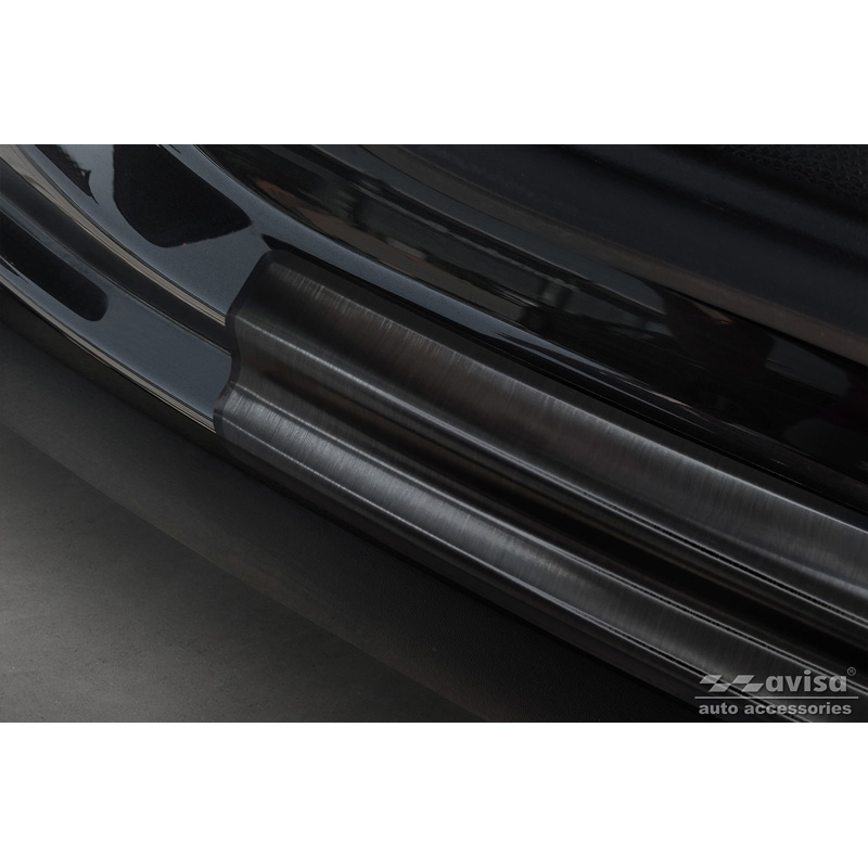 Black Stainless Steel Rear bumper protector  Mercedes EQC (N293) 2019- 'Ribs'