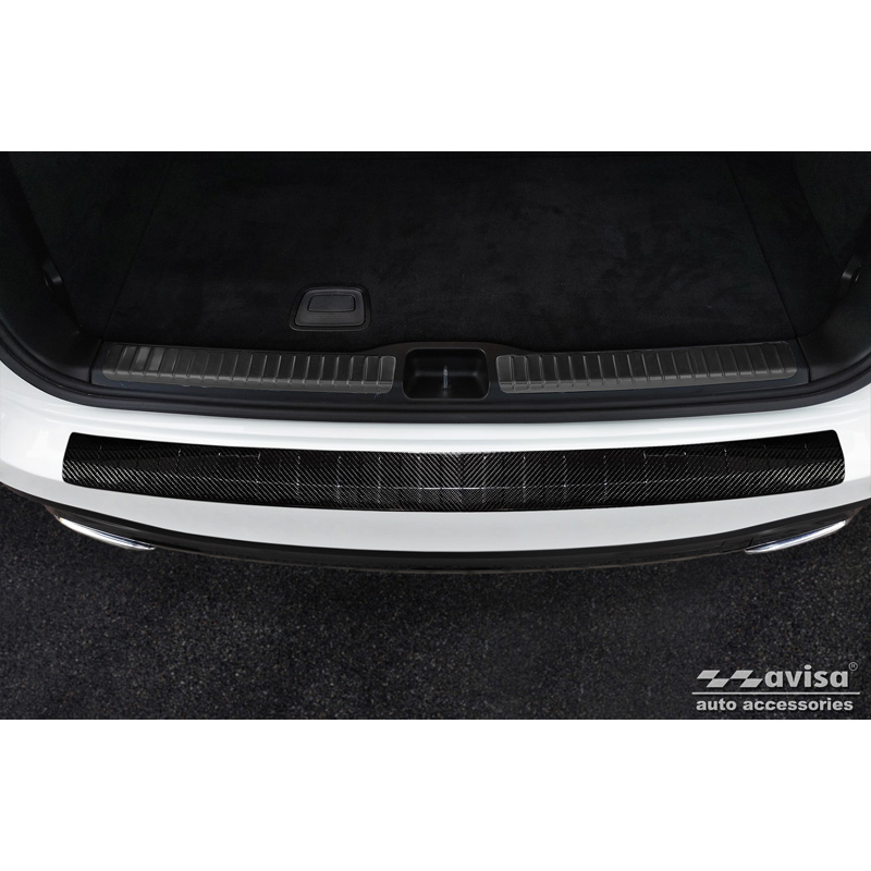 Echt 3D Carbon Achterbumperprotector  Mercedes GLS (X167) 2019-2023 & FL 2023- 'Ribs'