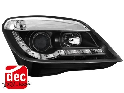 Headlights Opel Astra H Dayline Devil Eyes Black