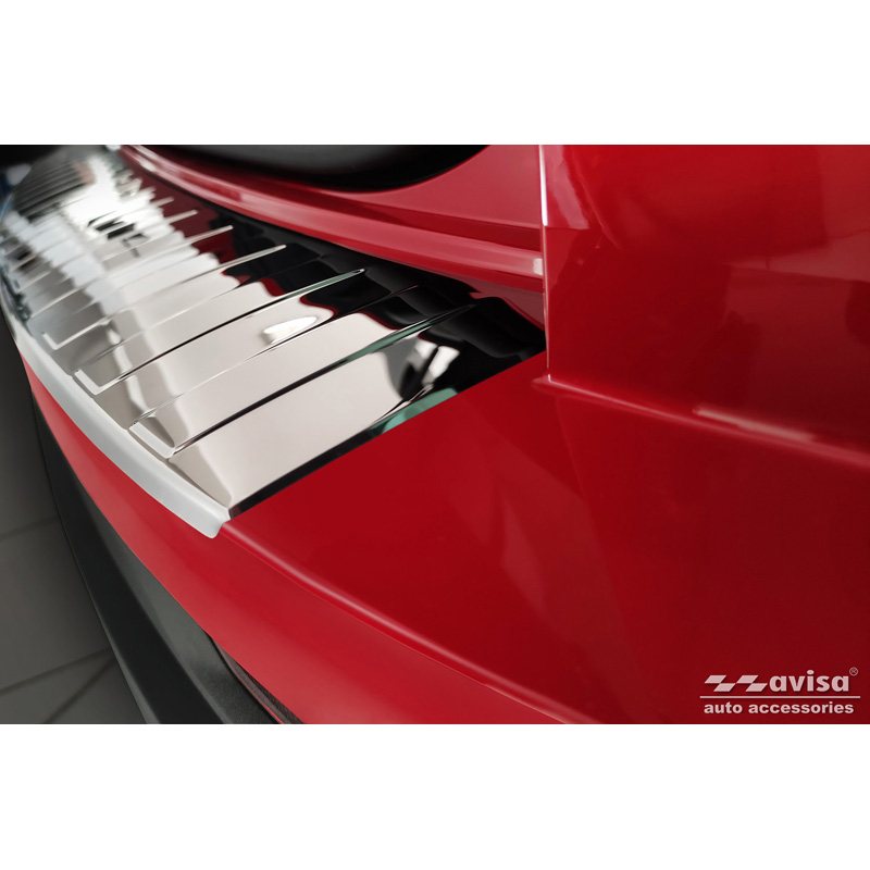 Chroom RVS Achterbumperprotector  Skoda Karoq Facelift incl. Sportline 2022- 'Ribs'