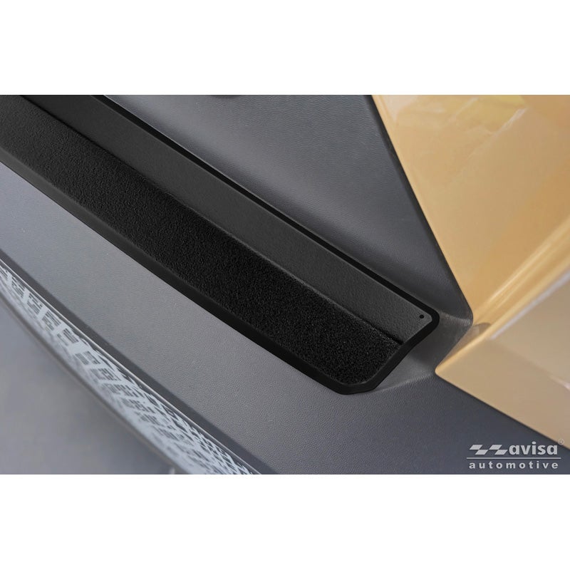 Avisa Stainless Steel Rear Bumper Protector  Dacia Spring Facelift 2024- - Matt Black - 2-pieces