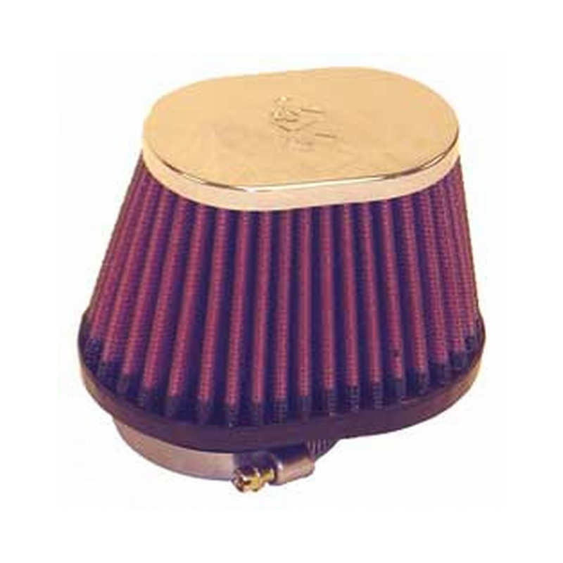 K&N Universal Oval/Conical Air Filter 44mm offset flange, 102x73mm base, 76x51mm top, 70mm height (RC-2450)
