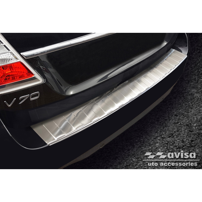 RVS Achterbumperprotector  Volvo V70 Facelift 2013-2016 'Ribs'