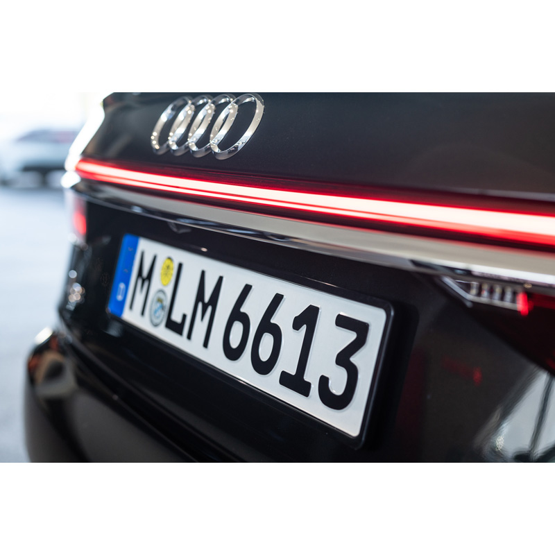 Set Premium Synthetic license plate holders 52,7x12,3cm - Type Mono - Black - 2 pieces