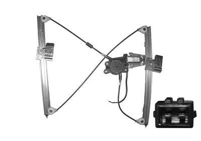 raammechanisme, 2/3 drs, incl motor, links VW Vento, 1992-1998
