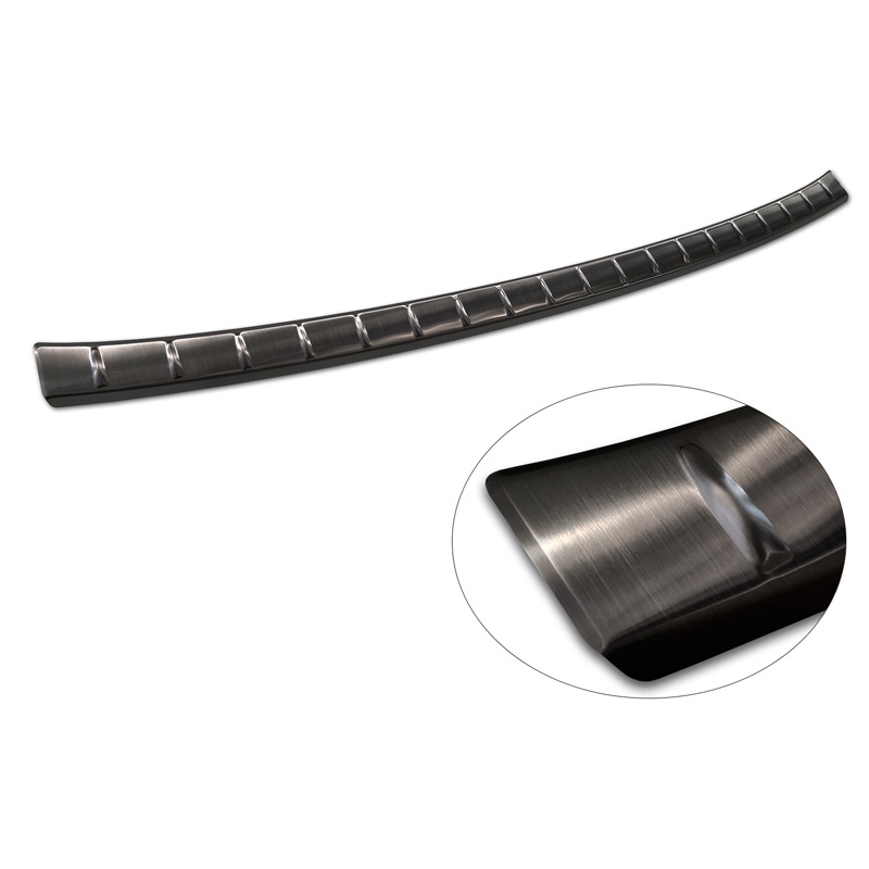Black Stainless Steel Rear bumper protector  BMW X1 U11 M-Sport 2022- 'Ribs'