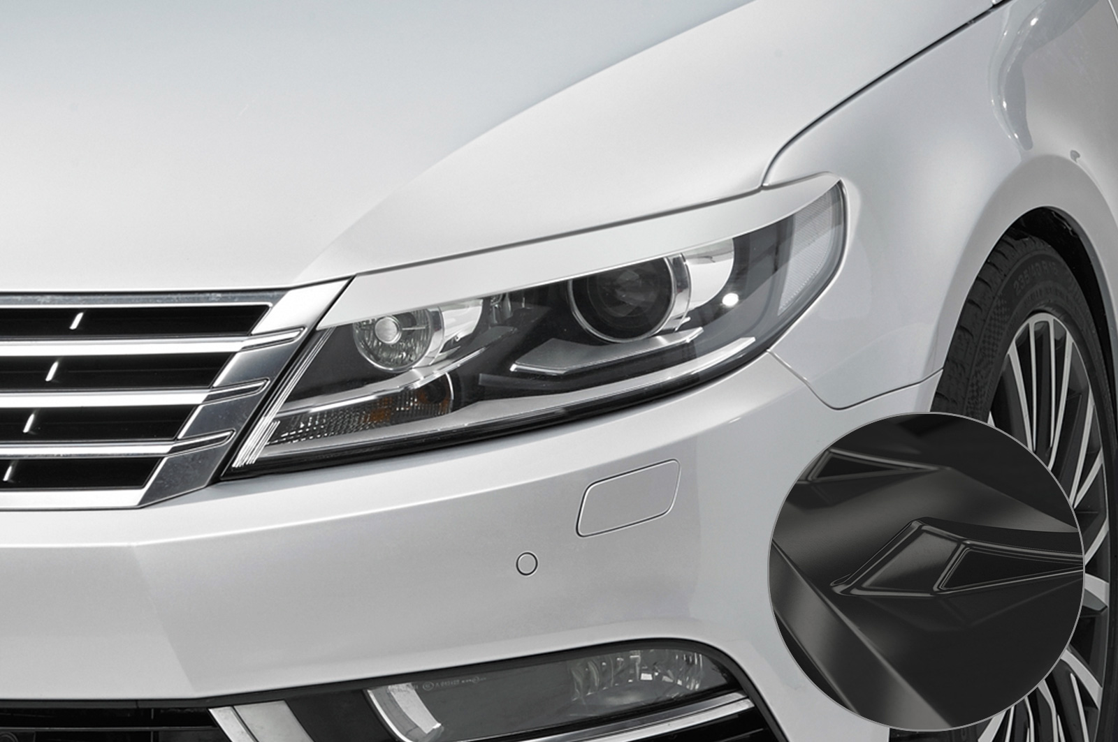 Koplampspoiler VW CC (Typ 35) CSR Glans Zwart