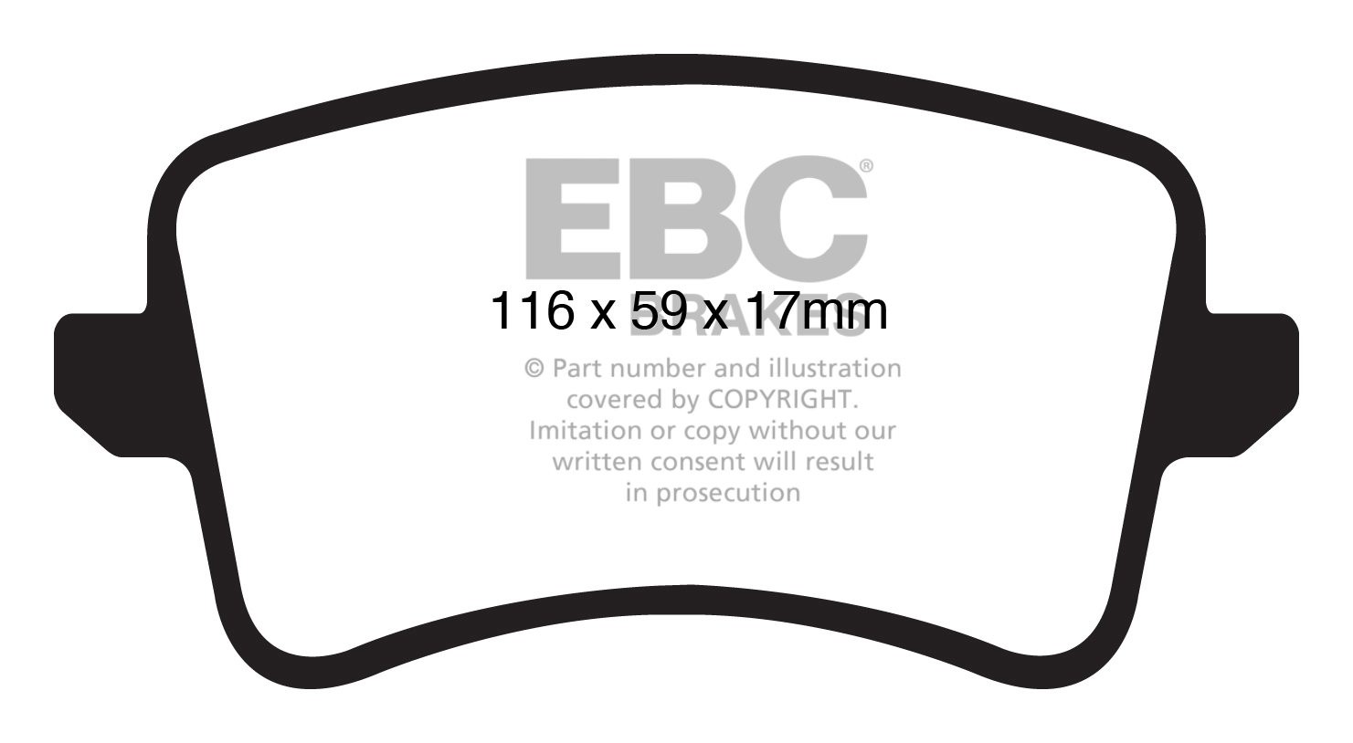 EBC Brakes AUDI A4 8K 2.0 TD 2008-.. Remblokken achterzijde