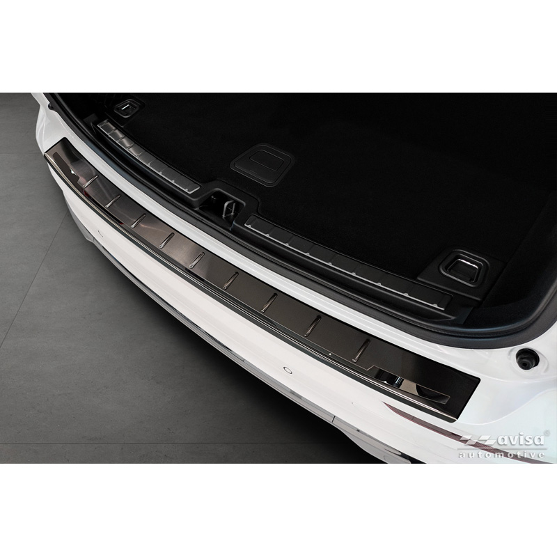 Avisa Zwart RVS Achterbumperprotector  Volvo XC60 II 2017-2021 & Facelift 2021- incl. R-Design & Plug-in-Hybrid 'Shadow Premium'