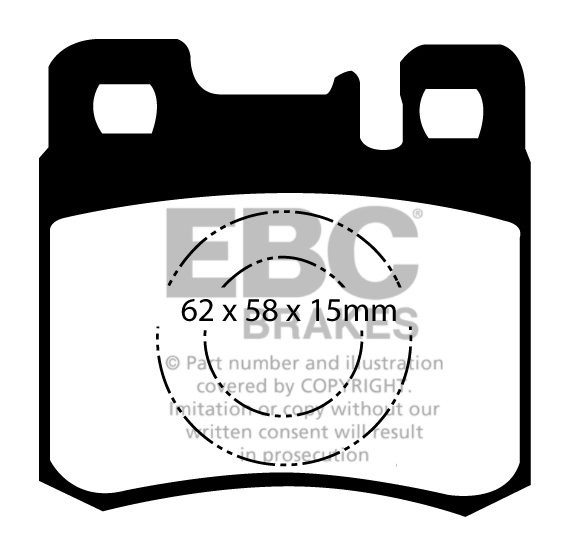 EBC Brakes MERCEDES E-Class (W210) E220 D 95-96 Remblokken achte