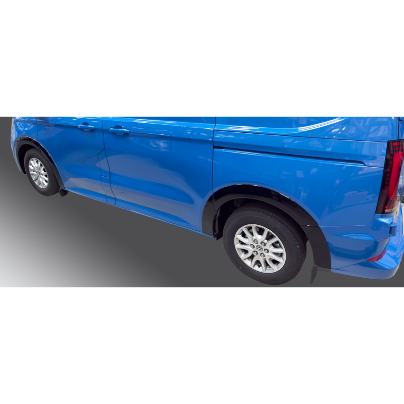 RGM Satz Kotflügelverbreiterungen passend für Volkswagen Transporter T7 2024- Kurzer Radstand - Linker Schiebetür - Glänzend Schwarz