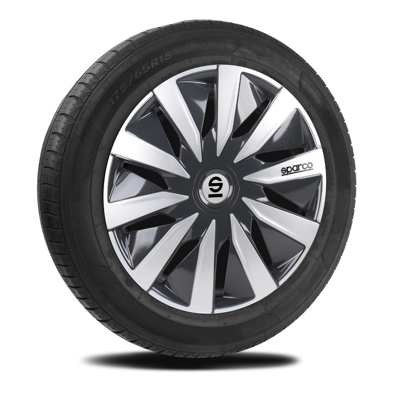 Sparco Wheel Covers Lazio - 16-inch - Grey/Silver - Set of 4 pieces