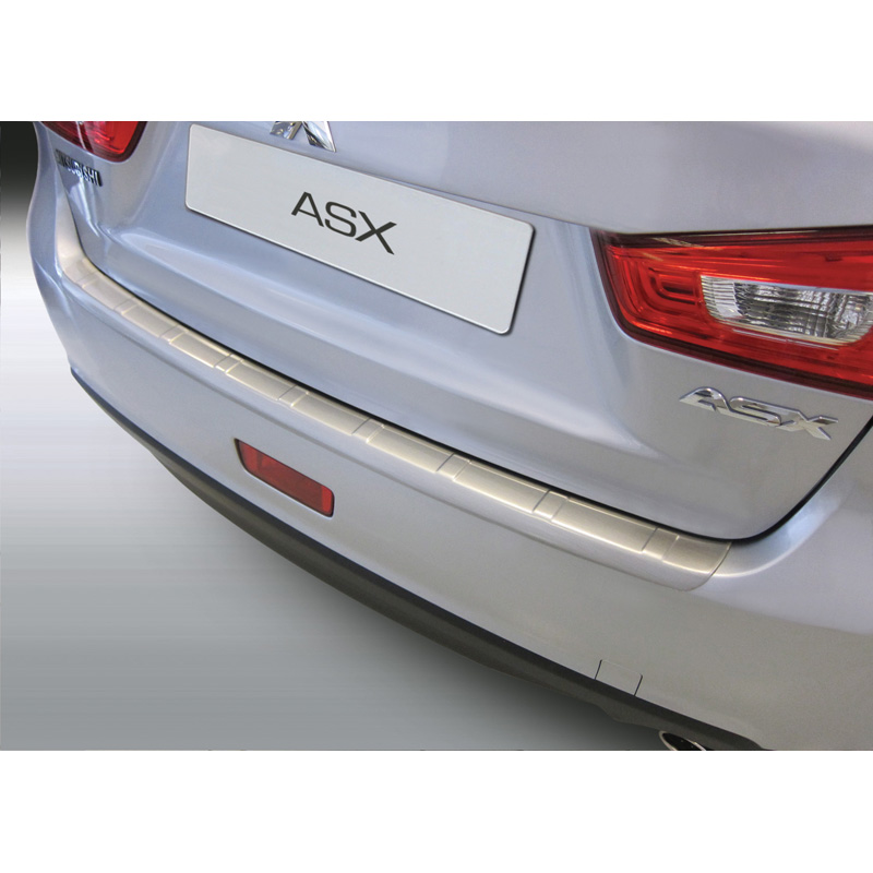 ABS Rear bumper protector  Mitsubishi ASX 11/2012-9/2016 'Brushed Alu' Look