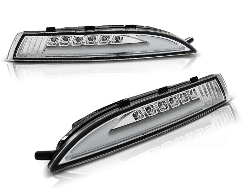 Knipperlichten VW SCIROCCO 08-13 LED HELDERGLAS/Chroom