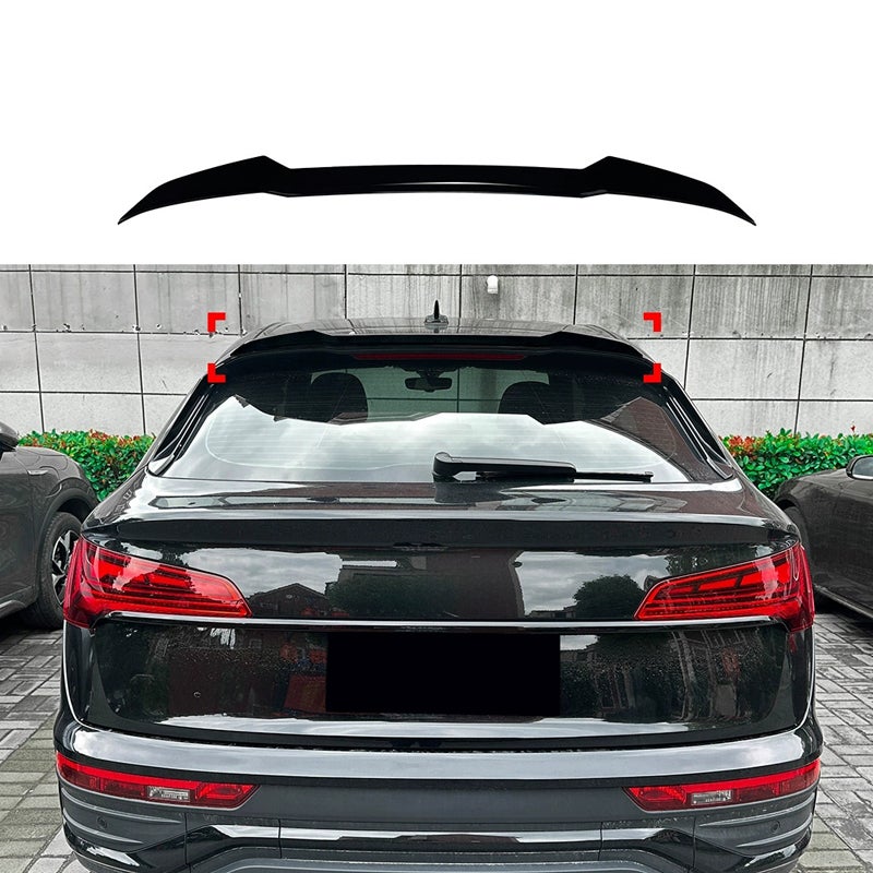 Roof spoiler (Spoiler Cap)  Audi Q5 (FYT) Sportback 2020-2025 (ABS Glossy Black)