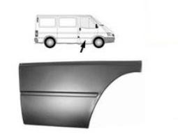 deurplaat, groot, rechts Ford Transit, 1994-2000