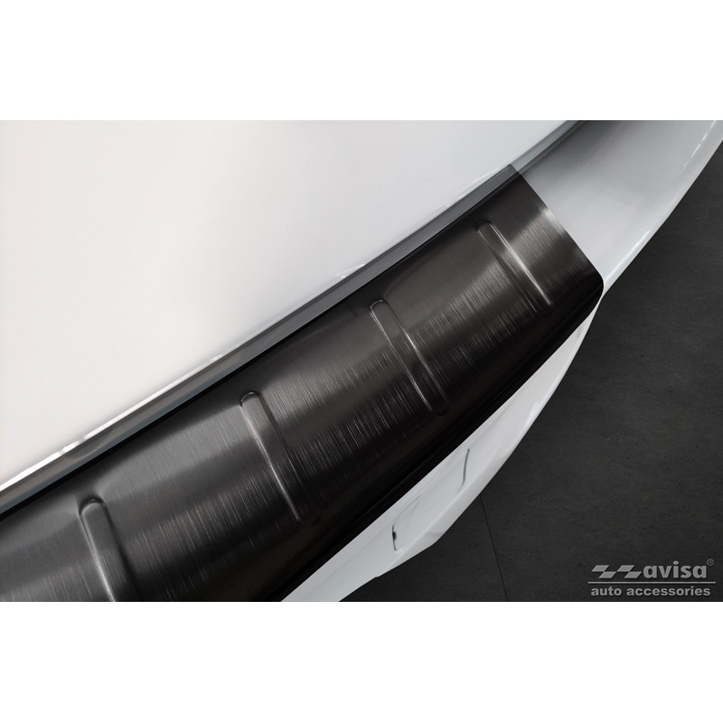 Black Stainless Steel Rear bumper protector  Mazda CX-60 (KH) 2022- 'Ribs'