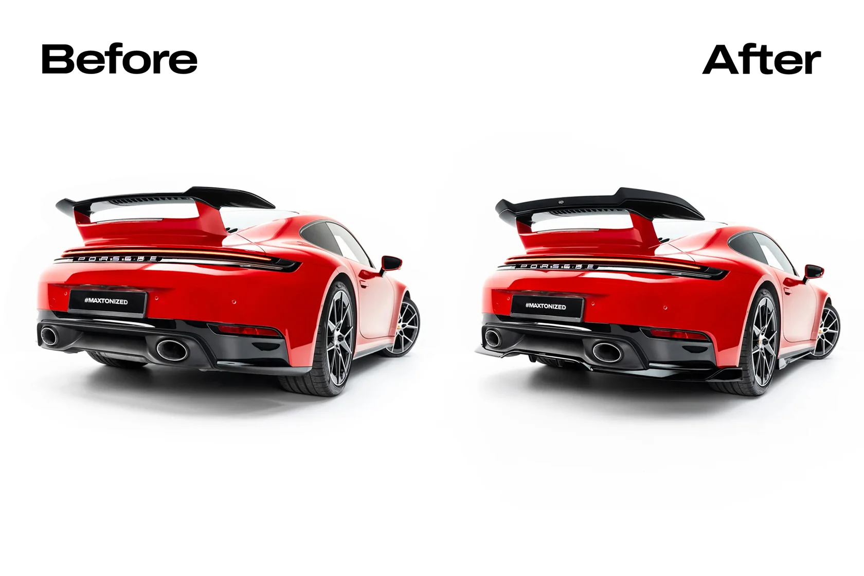 Canards Porsche 911 Carrera 992 Aero Pack Maxton Glans Zwart