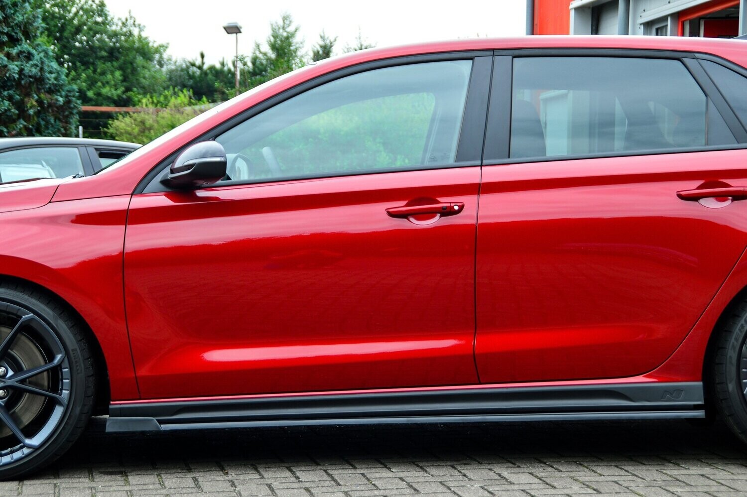 Zijskirts met vleugel voorzijde Hyundai I30N Facelift