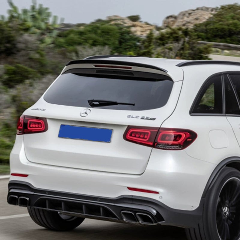 Roof spoiler (Spoiler Cap)  Mercedes GLC X253 2015-2022 (ABS Glossy Black)
