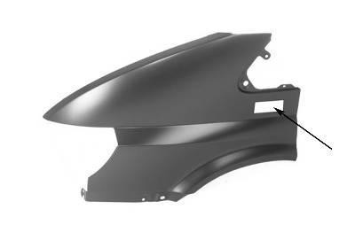 spatbord, Pick-Up, links Ford Transit, 2000-2006