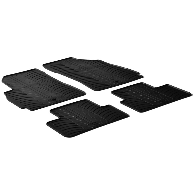 Rubber car mats set  Chevrolet Orlando 2010- (T profile 4-pieces + mounting clips)