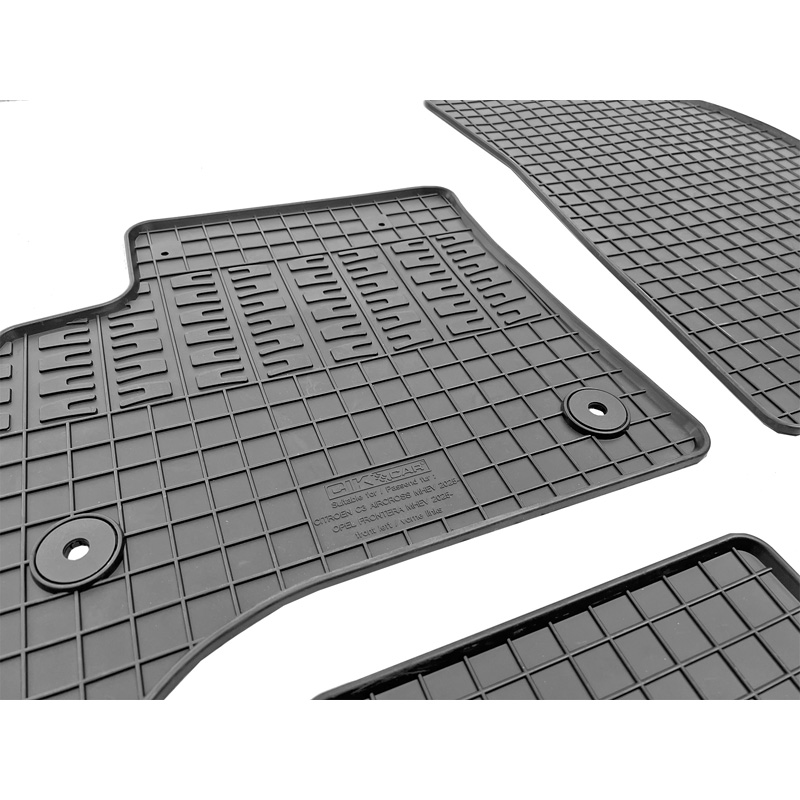 CIKCAR Rubber car mats set  Opel Frontera / Citroën C3 Aircross 2024- (MHEV)  (4-pieces + fixing system)