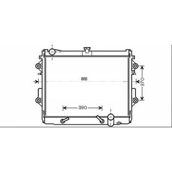 Radiator LANDCRUISER J 20 08->> 590x712 4.7 +/-AC