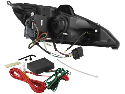 Koplampen Ford Focus 01-04 Devil Eyes real DRL LED Chroom