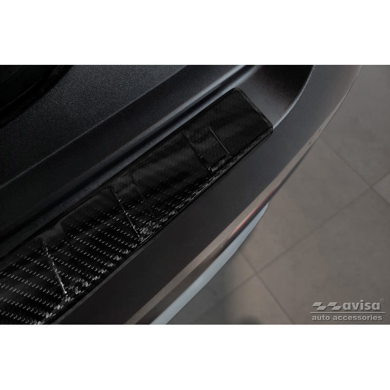 Echt 3D Carbon Achterbumperprotector  Hyundai Bayon 2021- 'Ribs'