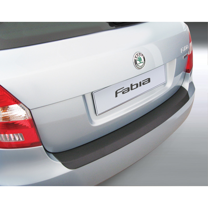 ABS Rear bumper protector  Skoda Fabia 5 doors 2010-2014 Black