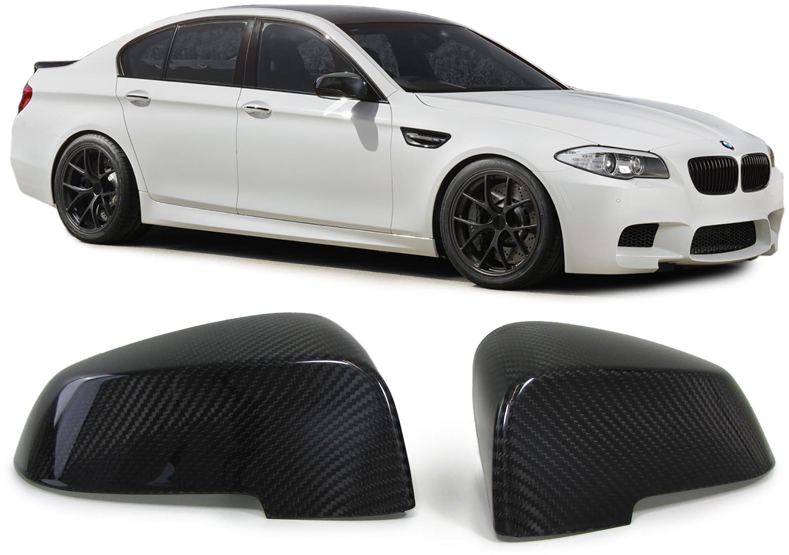 Carbon Spiegelkappen BMW 5 Serie GT F07 F10 F11 F18, 7 Serie F01 F02