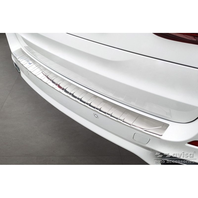 RVS Achterbumperprotector  BMW X5 F15 2013-2018 met M-Pakket 'Ribs'