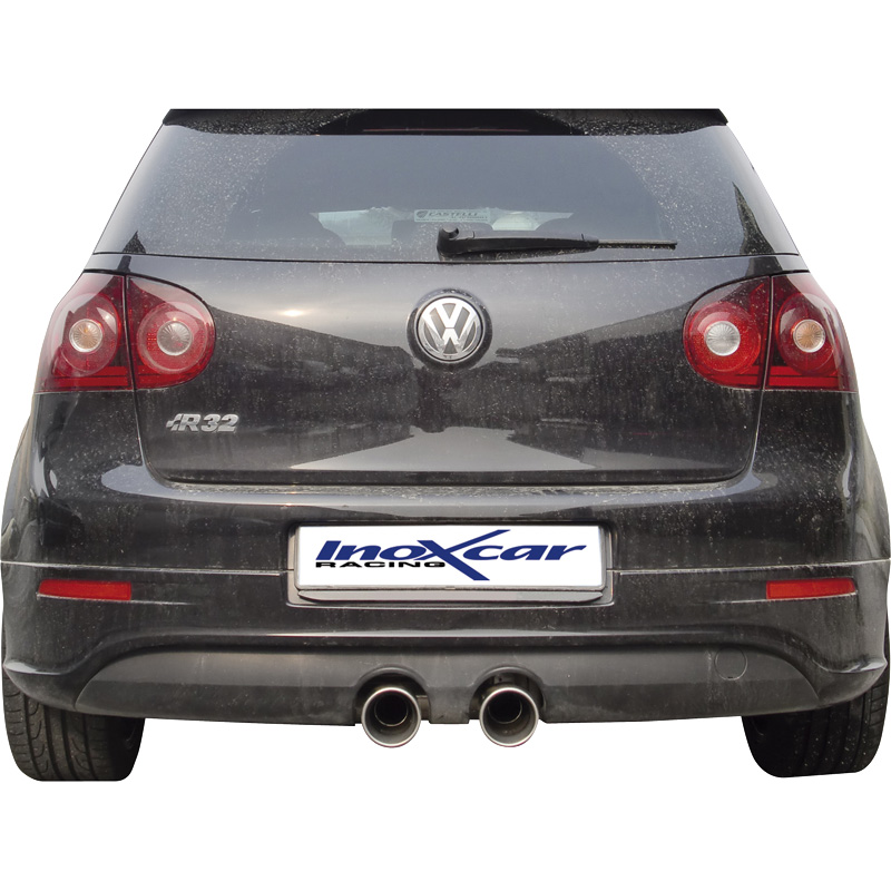 100% Inox Sport Exhaust 'Central'  Volkswagen Golf V R32 3.2 V6 (250HP) 2004- Left/Right 102mm