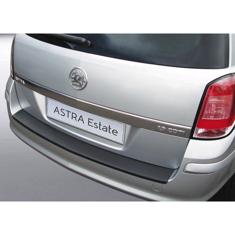ABS Rear bumper protector  Opel Astra H Wagon Black
