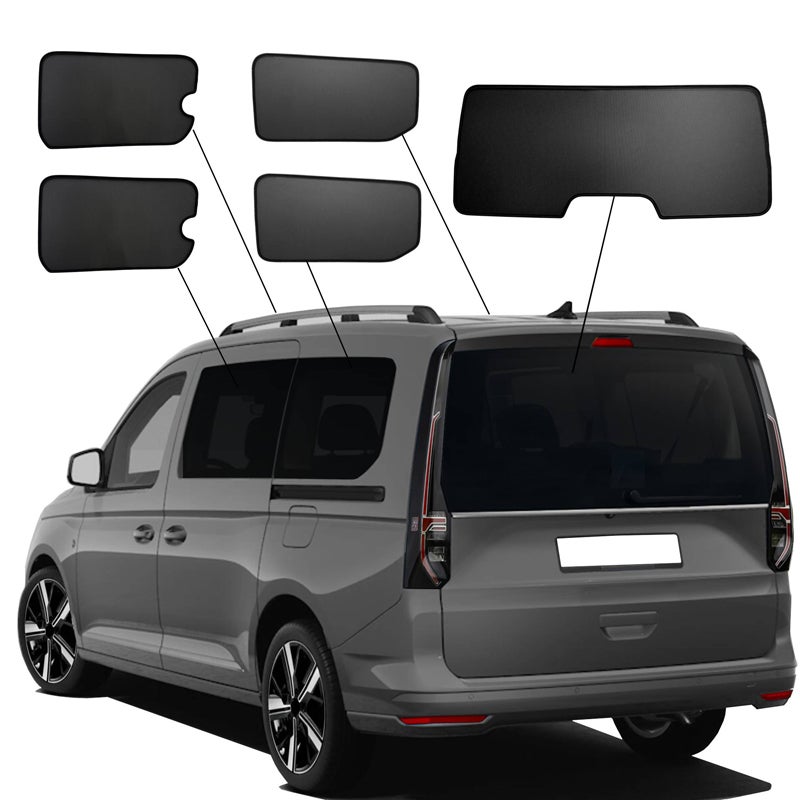 SunClip Privacy & Sun protection  Volkswagen Caddy Maxi Van 2022- & Ford Grand Tourneo Connect 2022- (with hinged windows)