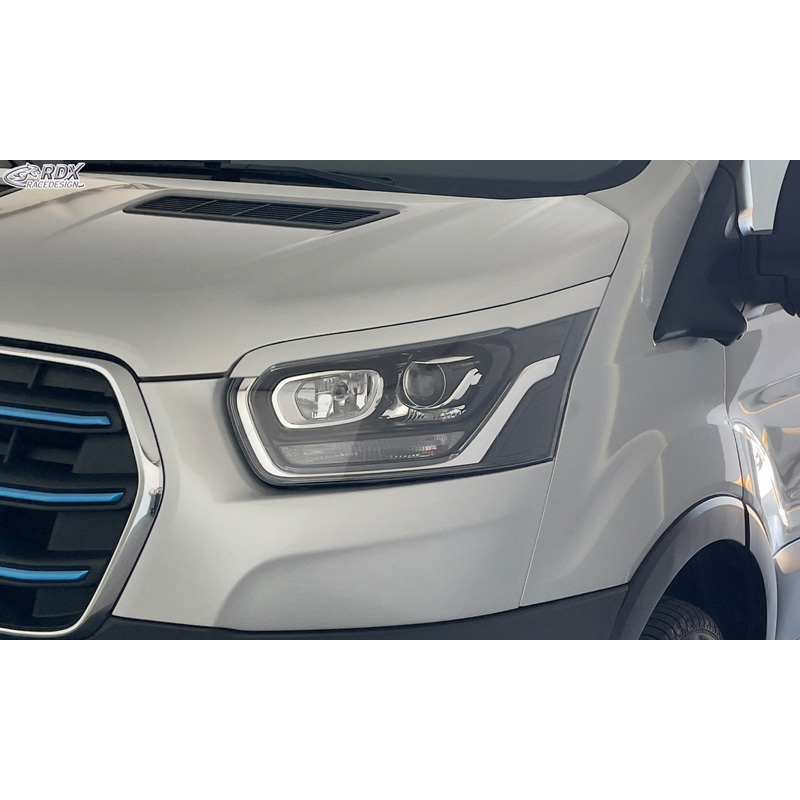 RDX Racedesign Head light spoilers  Ford Transit (Xenon and black Halogen headlights) 2014- (ABS)