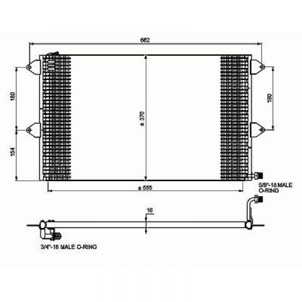 Radiator CADDYSEAT INCA 00-04 628x377 1.9 SDI +/-AC RM1159